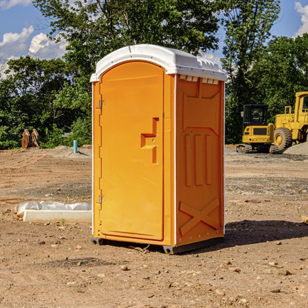 how often are the porta potties cleaned and serviced during a rental period in Commack